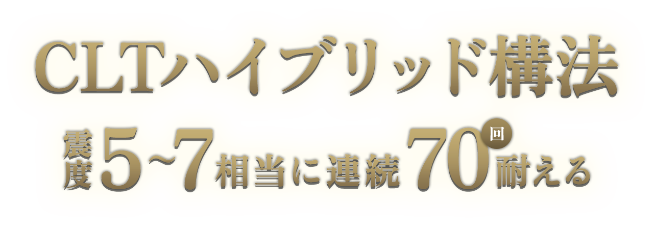CLTハイブリッド構法 震度5～7相当に連続70回耐える