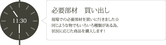 必要部材 買い出し