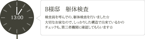 B様邸 躯体検査