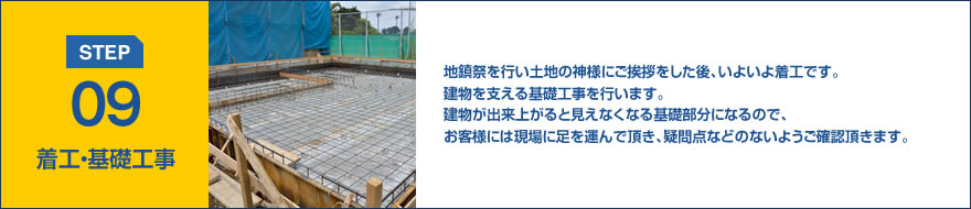 STEP09:着工・基礎工事